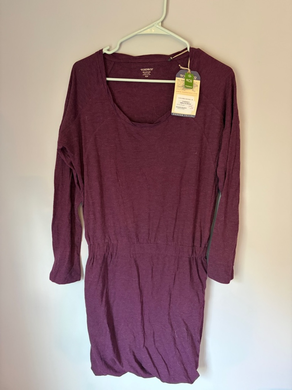 Horny Toad Plum Long Sleeve Scoop Neck Dress